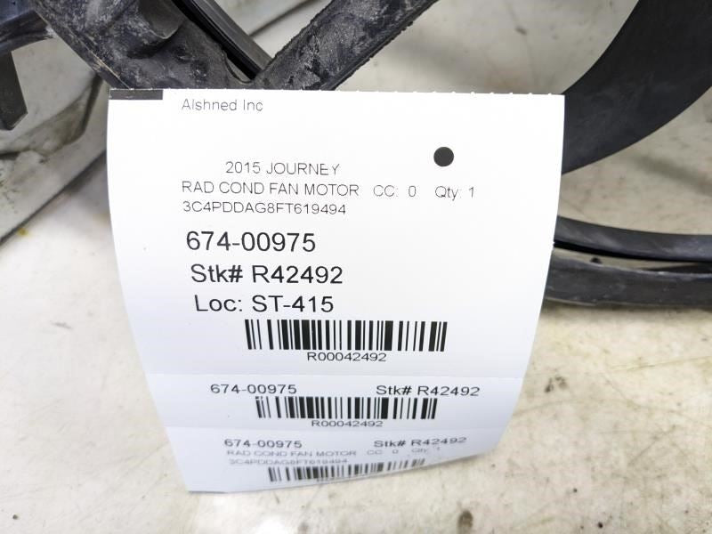 2009-2020 Jeep Journey Radiator Cooling Fan Motor Assembly 68102116AA OEM - Alshned Auto Parts