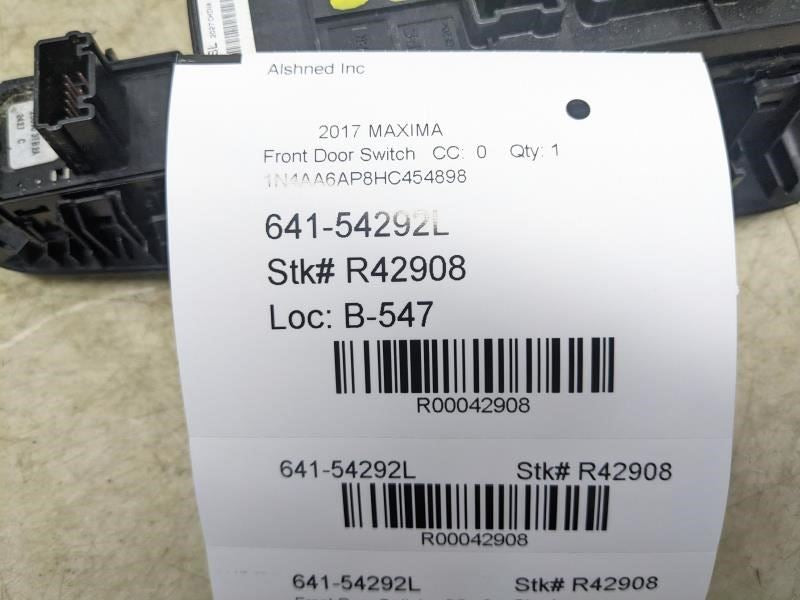 2016-2023 Nissan Maxima Front Left Master Power Window Switch 25401-4RA0A OEM - Alshned Auto Parts