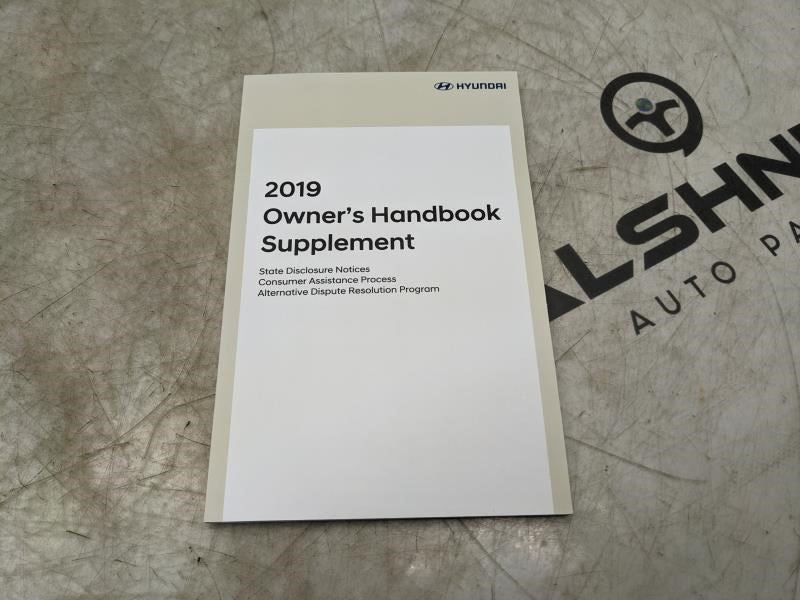 2019 Hyundai Elantra Owners Manual set KF3O-EU8OB OEM - Alshned Auto Parts