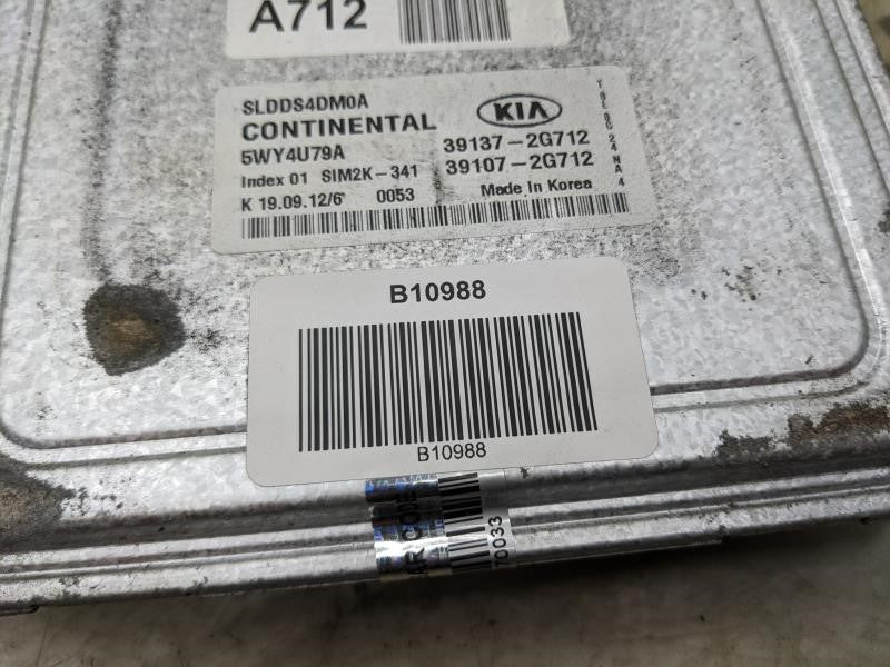 2013 Kia Sportage 2.4L Engine Computer Control Module ECU ECM 39107-2G712 OEM - Alshned Auto Parts