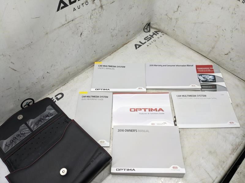 2016 Kia Optima Owners Manual Set with Case GDG5-EU66F OEM - Alshned Auto Parts
