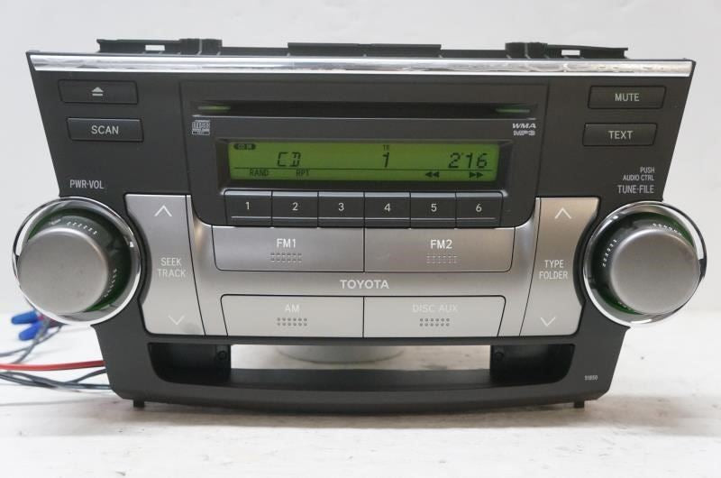 2008 Toyota Highlander AM FM Radio CD MP3 Player 86120-48E40-E0 OEM 51850 *READ* - Alshned Auto Parts