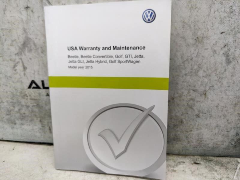 2015 Volkswagen Jetta U.S. Edition Owners Manual Set with Case 1525U1JT623 OEM - Alshned Auto Parts