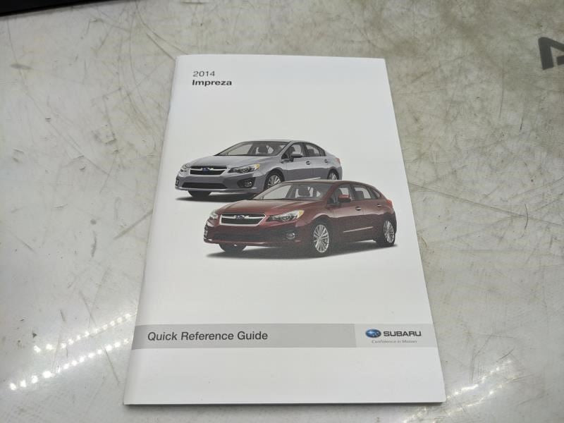 2014 Subaru Impreza Owners Manual Set with Case MSA5M1413A A1170BE-B OEM - Alshned Auto Parts