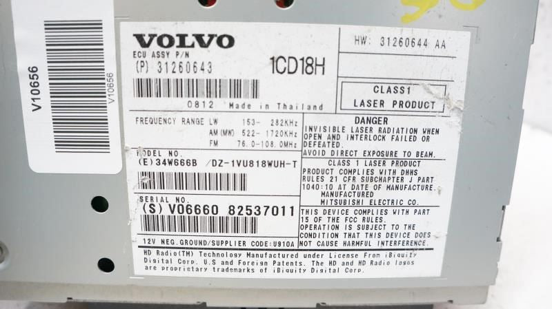 2009 Volvo C70 AM FM CD MP3 Radio Receiver 31260643 OEM - Alshned Auto Parts