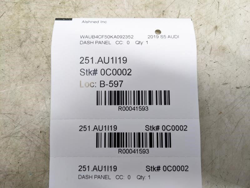 2018-23 Audi S5 Sportback Front Left Dash Trim Cover w Speaker 8W1-863-083-E OEM - Alshned Auto Parts