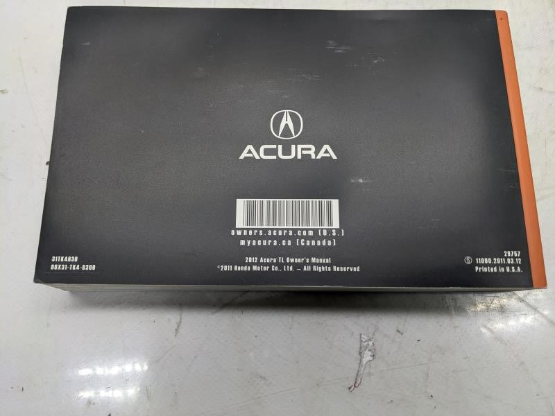 2012 Acura TL Owners Manual Set with Case 31TK4630 00X31-TK4-6300 OEM - Alshned Auto Parts