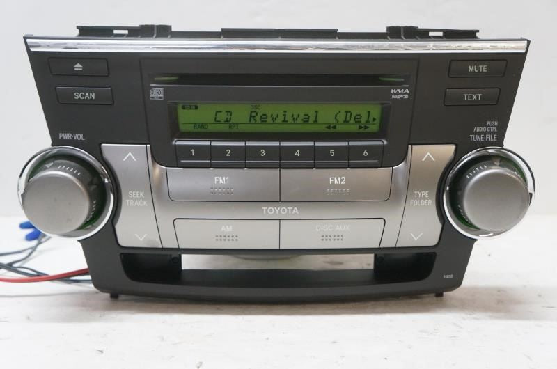 2008 Toyota Highlander AM FM Radio CD MP3 Player 86120-48E40-E0 OEM 51850 *READ* - Alshned Auto Parts