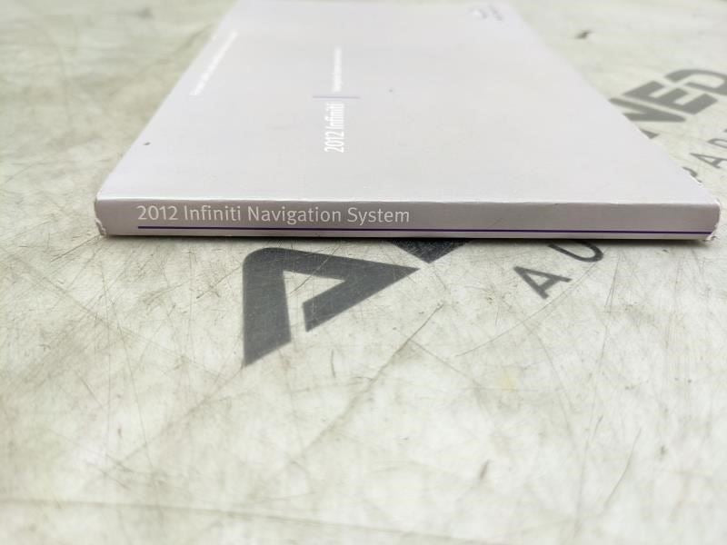 2012 Infiniti Navigation System Owners Manual 08TJ-N T00NA-1BU5D OEM - Alshned Auto Parts