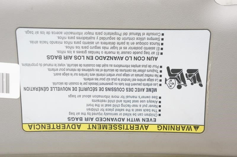 2011-2013 Toyota Highlander Passenger Right Sun Visor 74310-48140-E1 OEM - Alshned Auto Parts