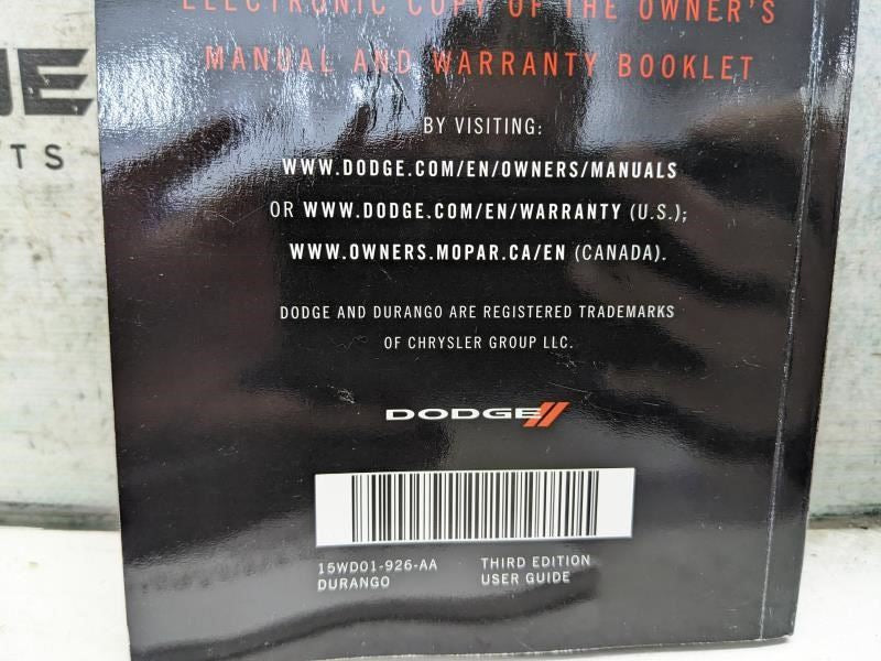 2015 Dodge Durango User Guide set with Case 15WD01-926-AA OEM - Alshned Auto Parts