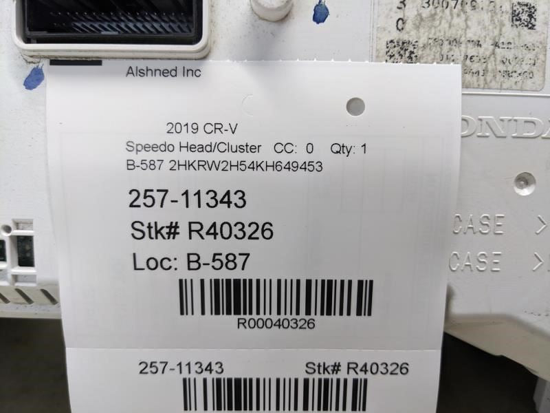 18-19 Honda CR-V Speedometer Gauge Instrument Cluster 34Kmls 78100-TLA-A12 *ReaD - Alshned Auto Parts